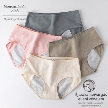 Pamut menstruációs alsónemű, vékony, szivárgásmentes, középmagasságú, tinédzsereknek és fiatal nőknek.