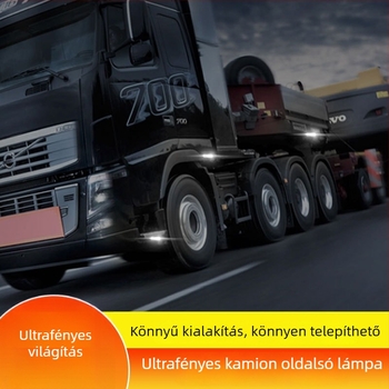 Univerzális LED kör alakú rendszámtábla fény, 3 LED, RV-k és teherautók számára, nagy fényerő LED dióda