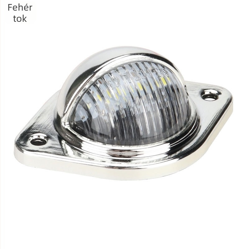 Univerzális LED kör alakú rendszámtábla fény, 3 LED, RV-k és teherautók számára, nagy fényerő LED dióda