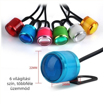 Motorkerékpár tükrökhöz Eagle Eye 23 mm, villogó LED 5630-3, színes fény