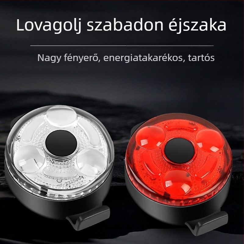 Tölthető hegyi kerékpár első- és hátsó lámpa, stroboszkópos világítással éjszakai bringázáshoz – gyermekeknek