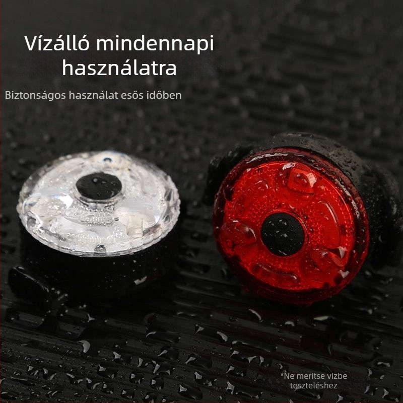 Tölthető hegyi kerékpár első- és hátsó lámpa, stroboszkópos világítással éjszakai bringázáshoz – gyermekeknek