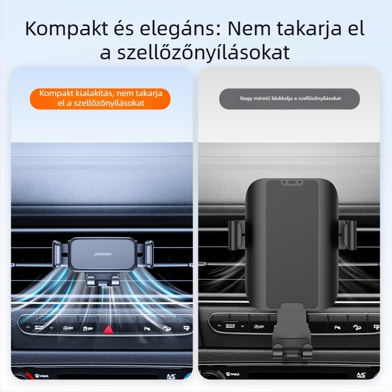 Jiletang autós telefontartó – Mechanikus műszerfalra szerelhető, navigációhoz az autóban, szellőzőnyílásba rögzíthető, hordozható mini tartó
