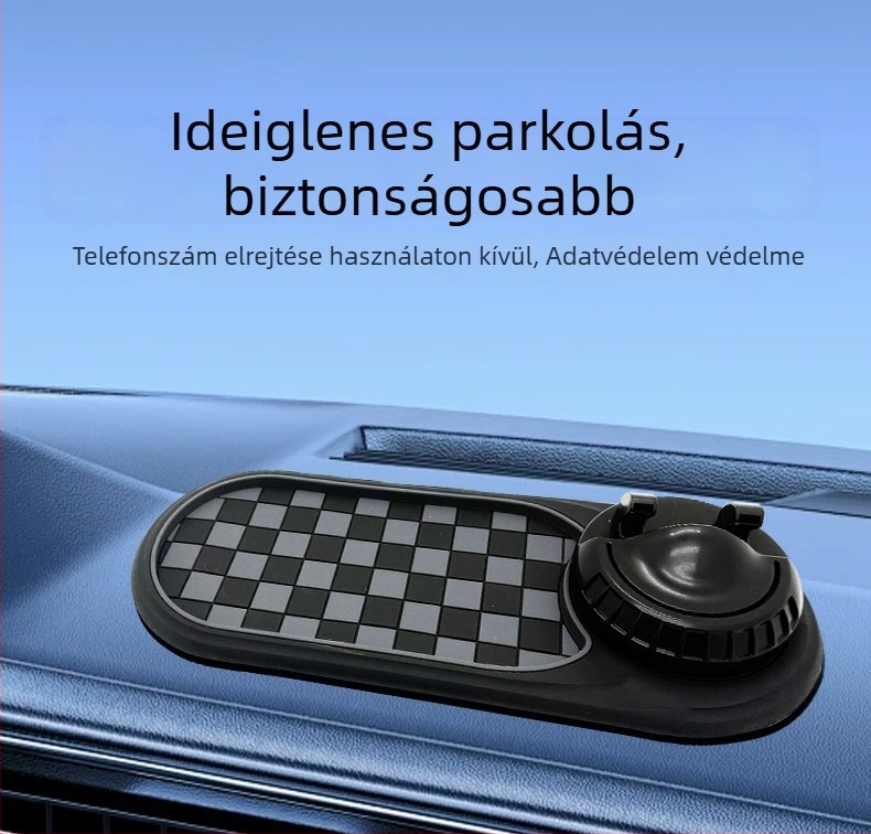 Autótelefon-tartó csúszásmentes navigációs párnával, parkolási jel és központi konzol multifunkciós tartóval