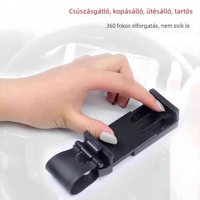Autó kormánykerékhez készült telefon-tartó, hordozható központi konzolhoz tartó, kopásálló és stabil