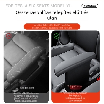 Szilikon kartámaszvédő a Tesla Model Y hatszemélyes verziójának második üléssorához