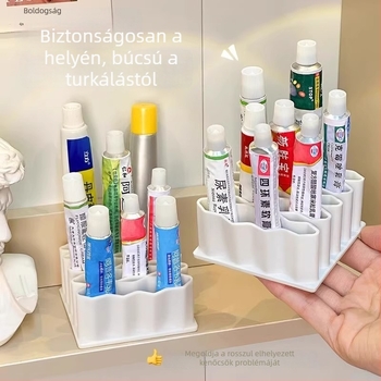 Hullámos asztali tároló rekesz ragasztóhoz, csíkokhoz és gyógyszerekhez