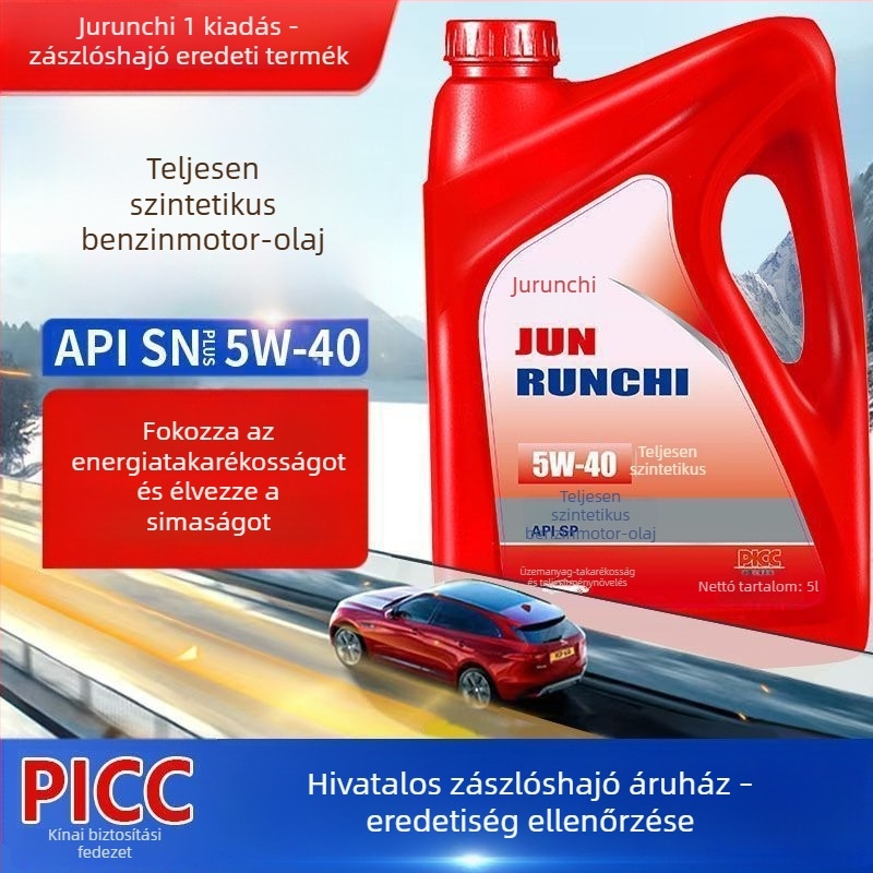 Jurunchi teljesen szintetikus benzinmotor-olaj – kenés, kopásvédelem, hűtés, oxidáció elleni védelem, magas viszkozitási index, tisztaság, hosszú élettartam, általános célú