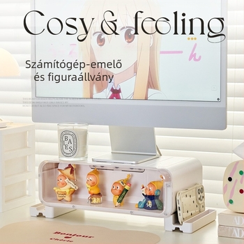 Asztali monitoremelő, áttetsző kiállító talp blind box figuráknak