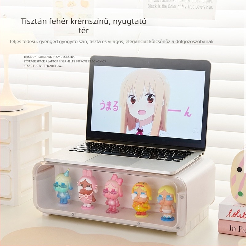 Asztali monitoremelő, áttetsző kiállító talp blind box figuráknak