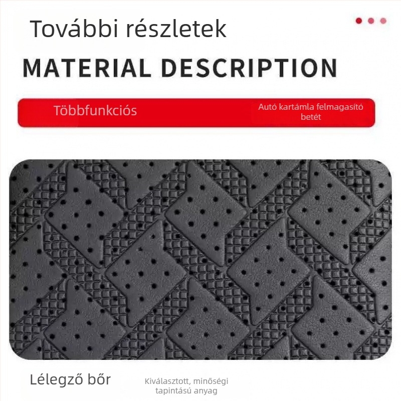 Univerzális autókarfára való párna pohártartóval és tárolózsebbel, kényelmes vezetéshez