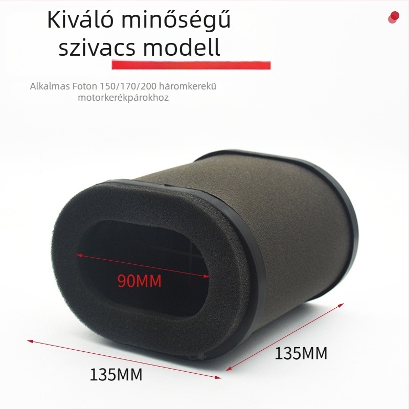 Futian háromkerekűhöz 125/150/200 modellhez készült levegőszűrő-összeszerelés szűrőelem és tömlő