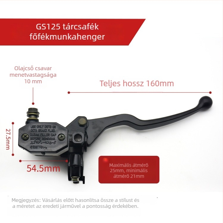 Motorkerékpár fékpumpa – felső és alsó GS125/HJ125 Suzuki