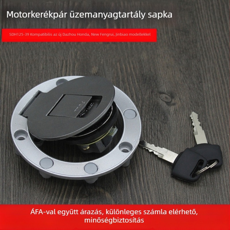 Jinbiao SDH125-39 motorkerékpár üzemanyagtartályfedél és zár készlet