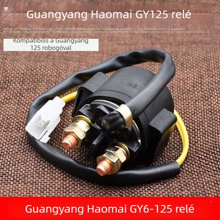 Univerzális motorkerékpár indító relé Guangyang 125-höz, 12V, teljes réz relé.