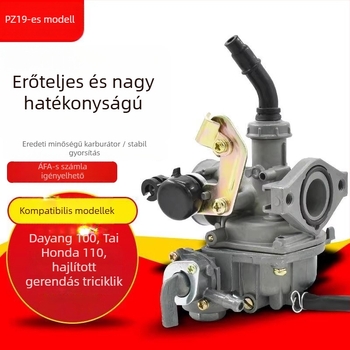 Motorkerékpár-karburátor PZ19, DY100/Dayang 100, görbült vázú háromkerekű motorhoz, típus 110
