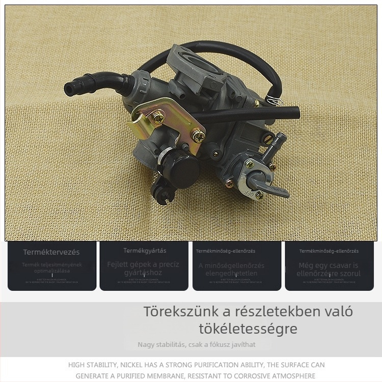 Motorkerékpár-karburátor PZ19, DY100/Dayang 100, görbült vázú háromkerekű motorhoz, típus 110