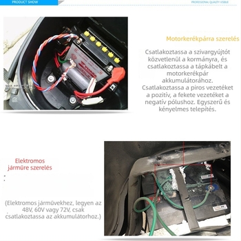 Motorkerékpár kormány USB töltő és 12V vízálló szivargyújtó fej adapter
