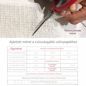 Csúszásmentes matracvédő és tatami rögzítő, szilikon ágytábla, vékony csúszásmentes háló