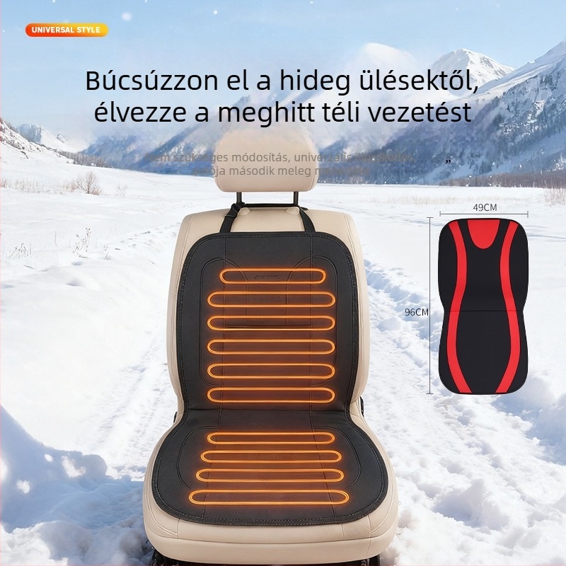 Autó fűtött ülésbetét, univerzális téli fűtő párna az üléshez, melegítő ülésvédő, autó kiegészítő