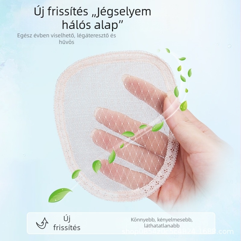 Női valódi hajból készült hajdarab, magas koronával, volumentel teli teteje, ősz haj fedése, természetes lágy frufru