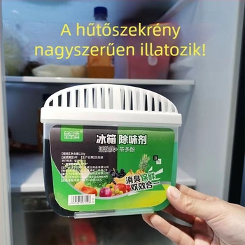 Két színű aktív szénnel készült hűtőszekrény dezodor