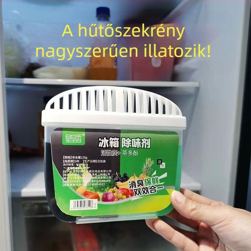 Két színű aktív szénnel készült hűtőszekrény dezodor