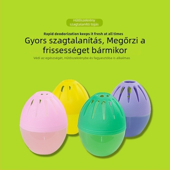 Tojás alakú hűtőszekrény-deodoráló citrom illattal, többfunkciós szagabszorber és tisztító