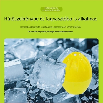 Tojás alakú hűtőszekrény-deodoráló citrom illattal, többfunkciós szagabszorber és tisztító
