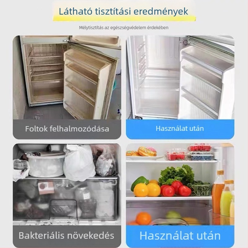 Hűtőszekrény tisztító és dezodoráló hab, mikró tisztítási funkcióval, 380 ml, friss illat