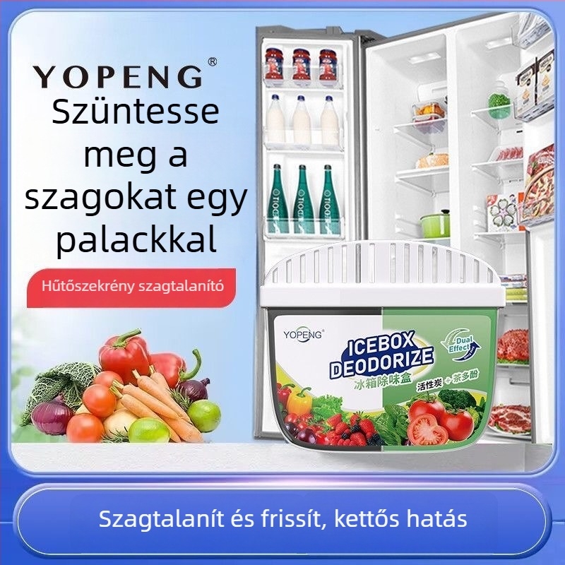 Yopeng Hűtőszekrény Deodorizáló Doboz Aktív Szénnel és Tea-Polifenolokkal, Két Színű