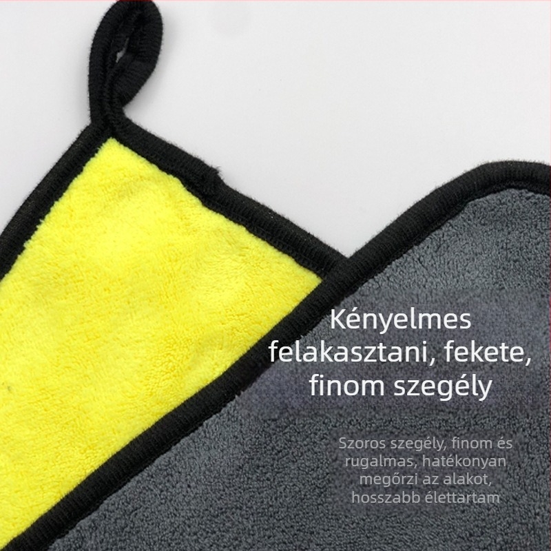 Kétoldalas korall velúr autómosó törlő kendő