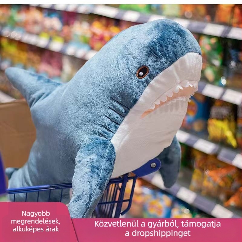 Cápa formájú plüss párna-baba nőknek