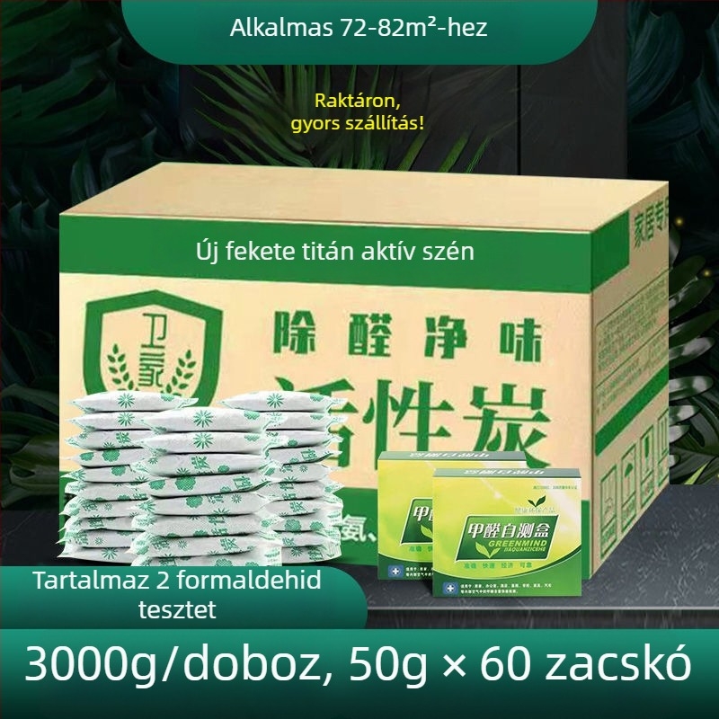 Bambuszaktív szén tasak háztartási és autóhasználatra – eltávolítja a formaldehidet és a szagokat