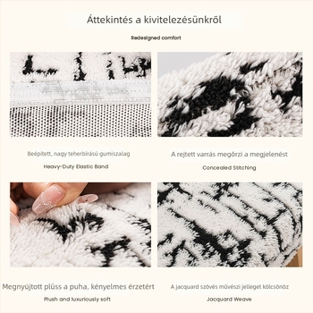 Bársonyhatású étkezőszék-takaró – rugalmas, por- és kopásálló, geometriai mintával
