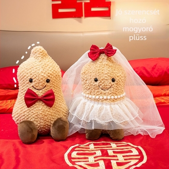 Aaao Bear – földimogyoró témájú plüss babák, pár mini aranyos plüss játékok