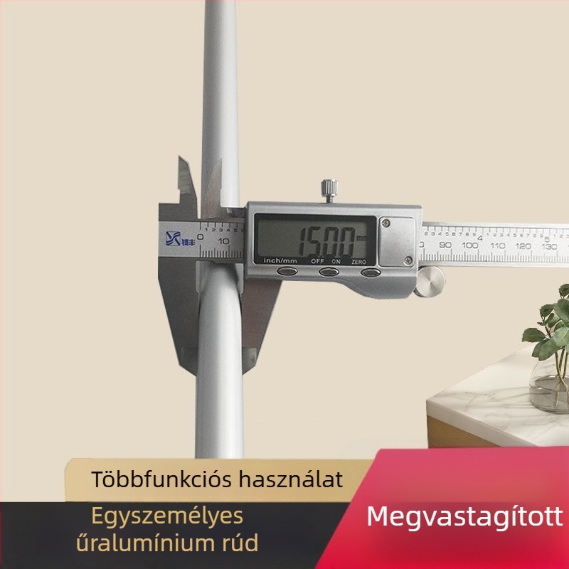 Űr-alumínium fürdőszobai törölközőtartó, hosszabbított egyrudas kivitel