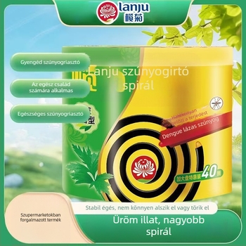 Mugwort illatú szúnyogriasztó tekercsek, nagy csomag, 40 db, hosszú hatású, fekete otthoni használatra