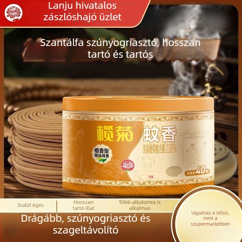 Mugwort illatú szúnyogriasztó tekercsek, nagy csomag, 40 db, hosszú hatású, fekete otthoni használatra
