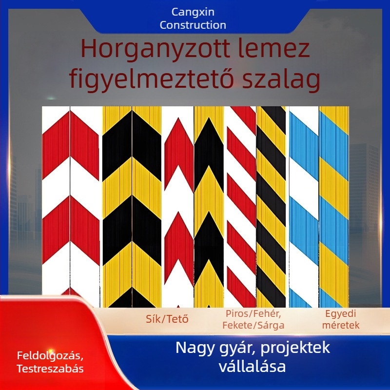 Alumíniumötvözetből készült padfigyelmeztető szalag, padlóvédő és külső kerettel