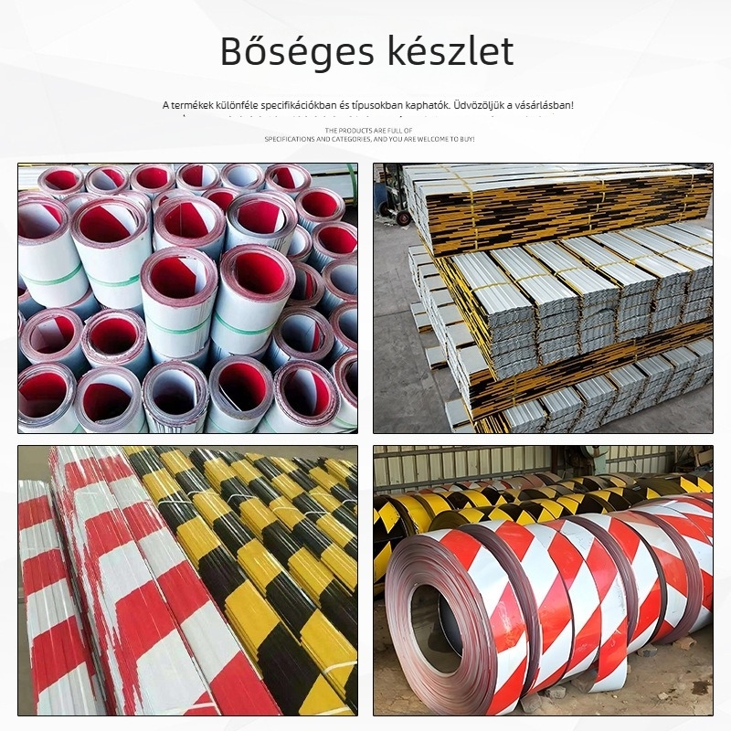 Alumíniumötvözetből készült padfigyelmeztető szalag, padlóvédő és külső kerettel