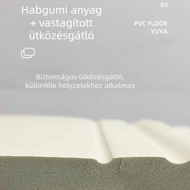 Öntapadós, vastagított műanyag lábazati profil, minimalist design, babák számára sarkvédő és élvédő párna