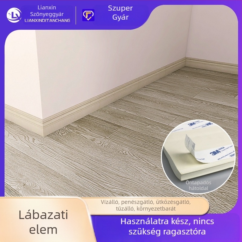 Öntapadós, vastagított műanyag lábazati profil, minimalist design, babák számára sarkvédő és élvédő párna