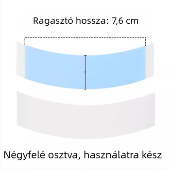 Kék görbe paróka ragasztószalag, ultra vékony, kétoldalas a fejbőrre, izzadás elleni, paróka rögzítéséhez