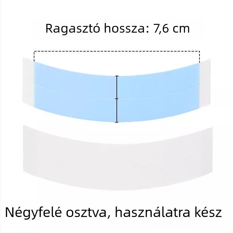 Kék görbe paróka ragasztószalag, ultra vékony, kétoldalas a fejbőrre, izzadás elleni, paróka rögzítéséhez