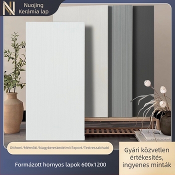 Fehér bordázott falicsempe 600x1200 nappali és fürdőszoba számára, minimalist stílus, antik hatás