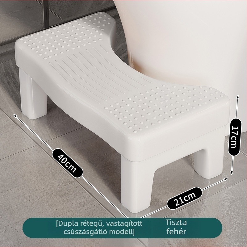 Csúszásmentes toalett-szék otthoni fürdőszobához, lábtámasz
