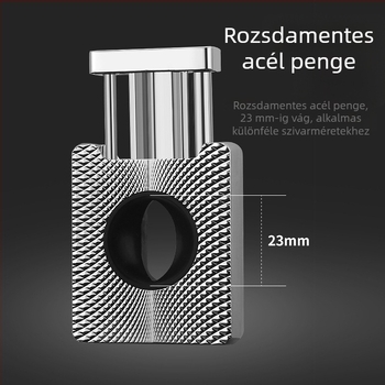 Hordozható V-alakú szivartvágó, éles pengével, prémium dohányzási kiegészítő, férfiaknak ajándék