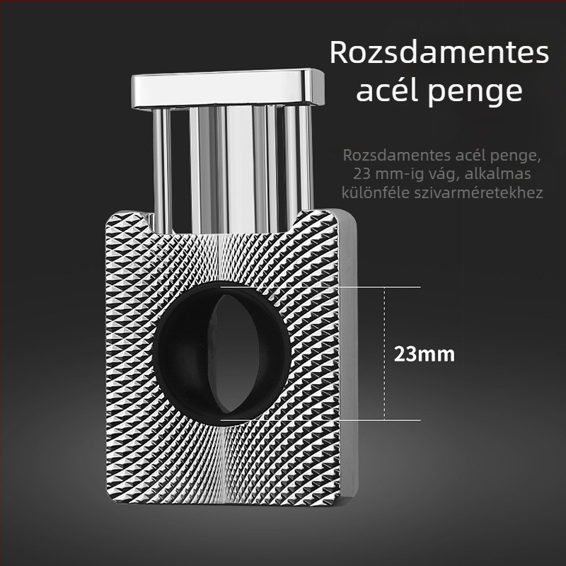 Hordozható V-alakú szivartvágó, éles pengével, prémium dohányzási kiegészítő, férfiaknak ajándék