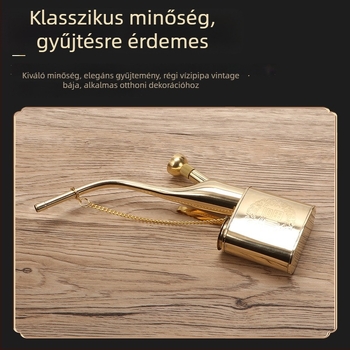 Fém vízipipa, kettős használat, levehető, magas hatékonyságú szűrővel, retro bronz dizájn Fu szimbólummal